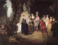 Watteau, Jean-Antoine - The French Comedy
